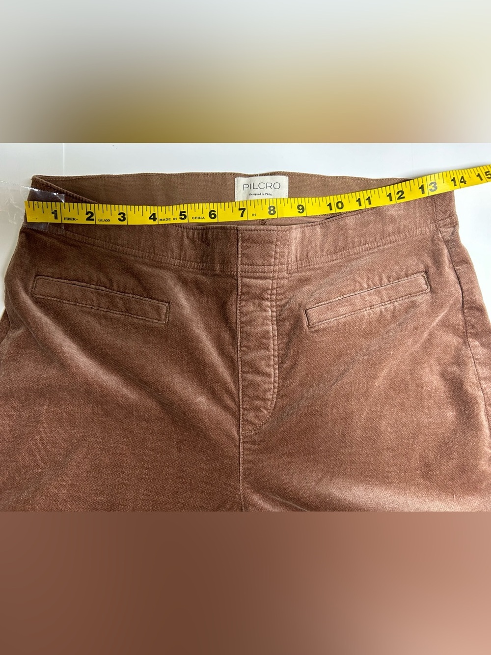 Anthropologie Pilcro Brown Pull-On Corduroy Wide Leg Retro Flare Pants - Picture 11 of 13